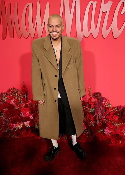 Evan Ross’s Camel Overcoat