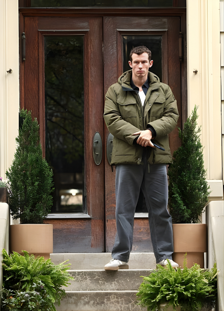 Inside Callum Turner’s ‘One Night Only’ Olive Green Jacket Look in New York