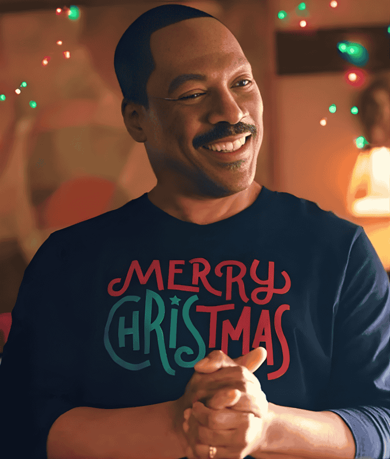 Inside Eddie Murphy’s Merry Christmas Sweatshirt Look