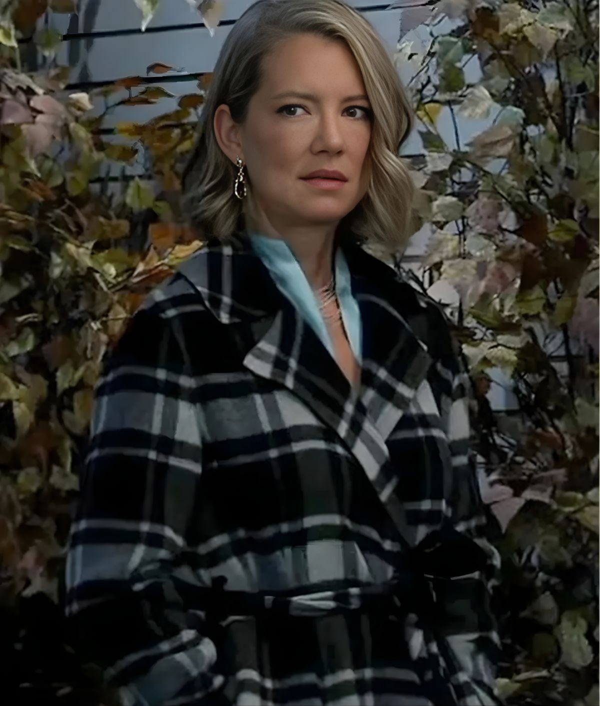 Nina Reeves&rsquo; Black and White Plaid Coat Full Style Breakdown