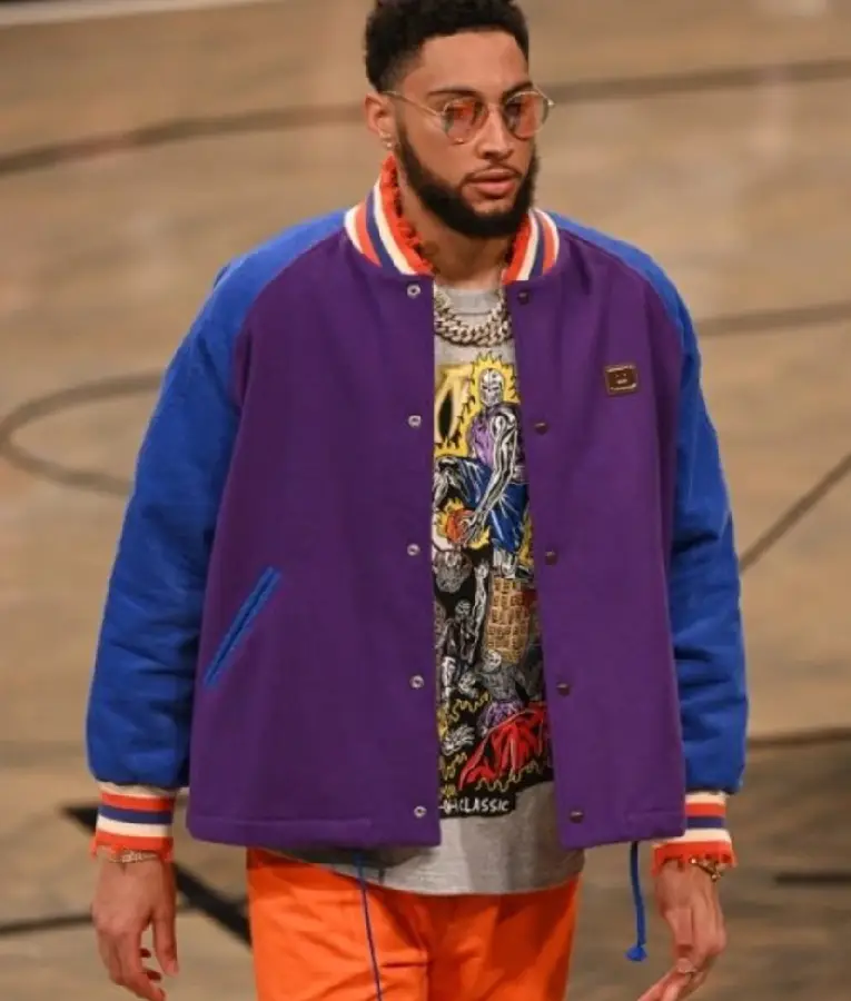 Ben Simmons Color-Blocked Varsity Energy in Purple & Blue