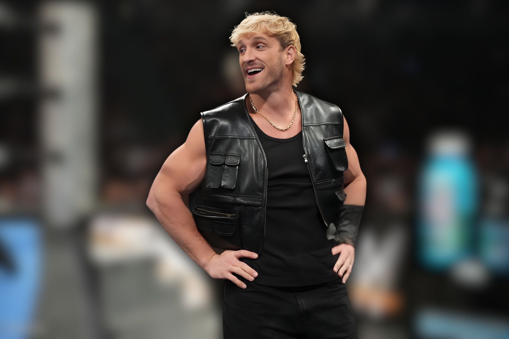 logan-paul-rocks-an-all-black-tactical-leather-vest-at-wwe-smackdown-in-denver